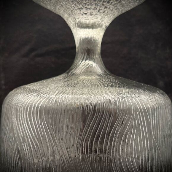 Vintage Hoosier Glass Wavy Clear Pedestal Candy Dish Compote - Picture 10 of 13